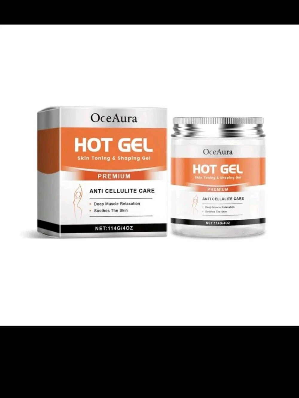 Hot Gel - Orange & White Anti-Cellulite Gel. 3PACK